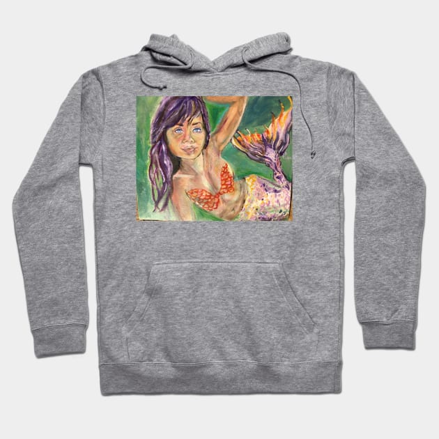 Sirena by Nikki Limpert Hoodie by Nik Inked Art